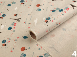 Dekorační látka šíře 48 cm s potiskem