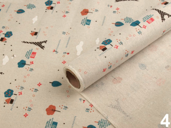 Dekorační látka šíře 48 cm s potiskem