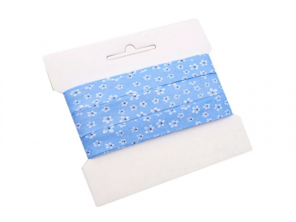 Šikmý proužek polyesterový šíře 20 mm květy