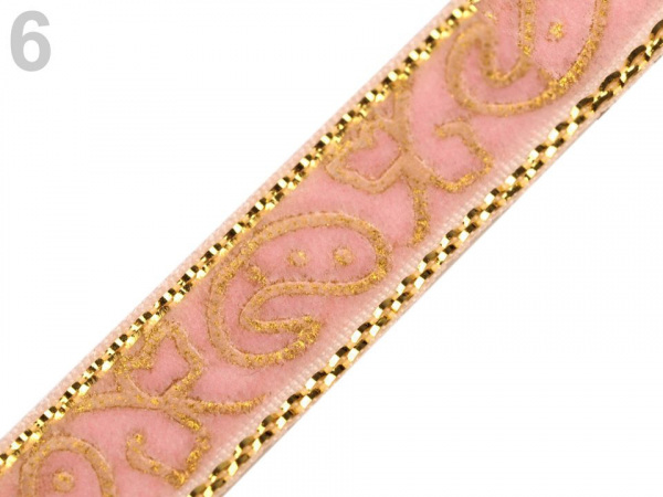 Sametová stuha šíře 10 mm s lurexem