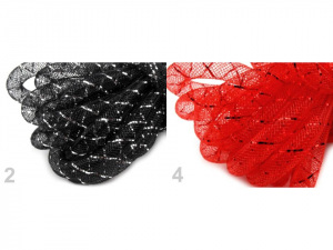 Dekorační dutinka k aranžování Ø8 mm s lurexem