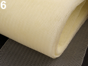 Modistická krinolína na výrobu dekorací, fascinátorů a vyztužení šatů šíře 8 cm