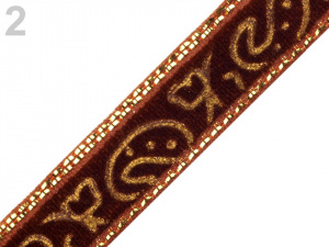 Sametová stuha šíře 10 mm s lurexem