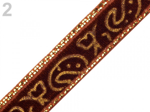 Sametová stuha šíře 10 mm s lurexem