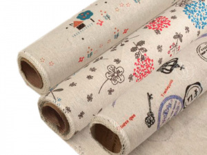 Dekorační látka šíře 48 cm s potiskem