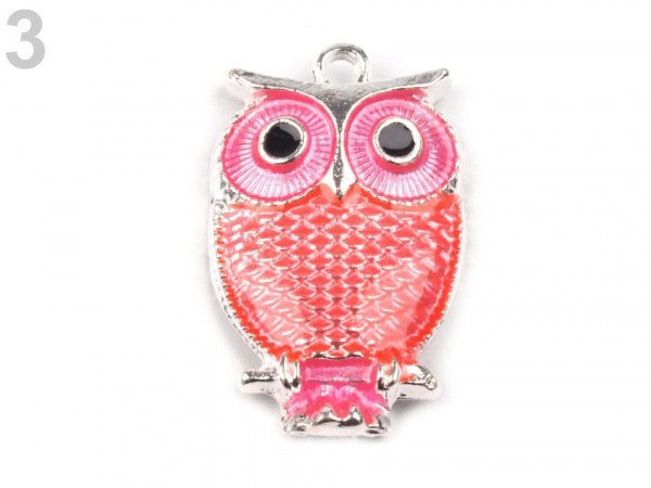 Přívěsek sova 17x27 mm