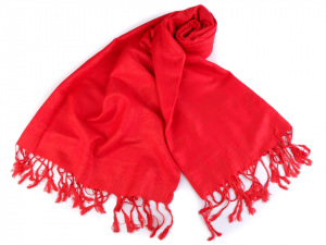 Šála typu pashmina jednobarevná s třásněmi