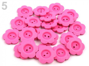 Dřevěný dekorační knoflík květ