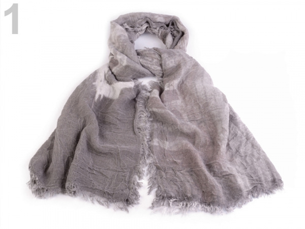 Mačkaná šála Paříž 85x170 cm