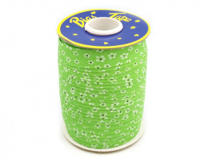 Šikmý proužek polyesterový šíře 20 mm květy