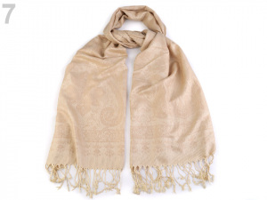 Šála typu pashmina jednobarevná s třásněmi