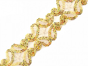 Flitrový prýmek šíře 30 mm na monofilu