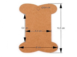 Papírová karta 8x10,5 cm