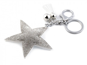 Přívěsek na kabelku / klíče srdce, hvězda