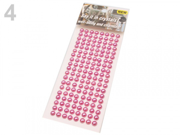 Samolepicí perly na lepicím proužku Ø6 mm