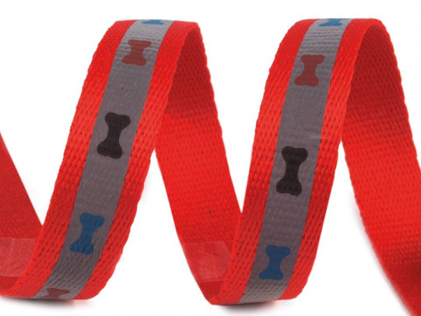 Popruh šíře 20 mm s reflexním potiskem