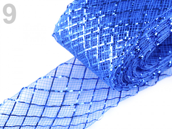 Modistická krinolína na vyztužení šatů a výrobu fascinátorů šíře 4 cm s lurexem