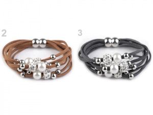 Náramek s korálky víceřadý