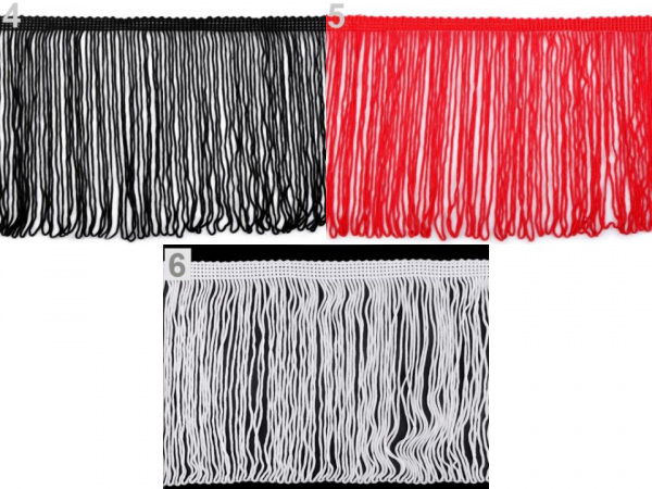 Třásně dvojité šíře 15 cm