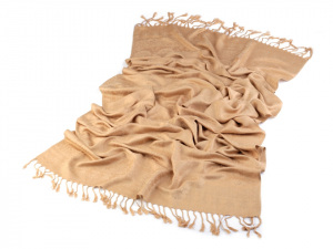 Šála typu pashmina jednobarevná s třásněmi