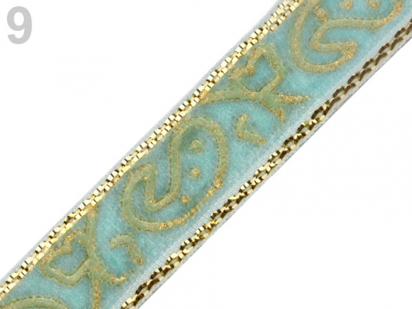 Sametová stuha šíře 10 mm s lurexem