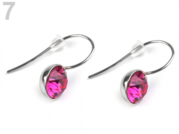 Náušnice Tribal ESSW01 z chirurgické oceli s krystalem Swarovski