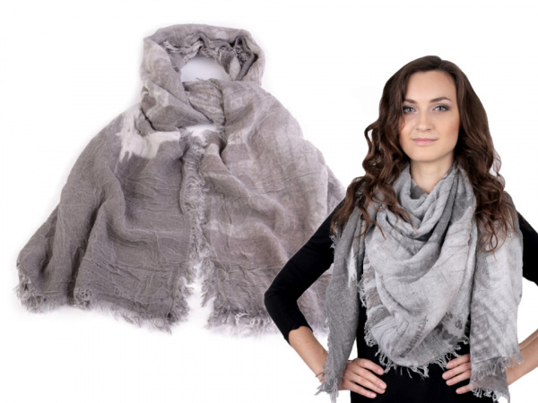 Mačkaná šála Paříž 85x170 cm