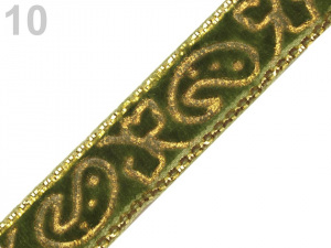Sametová stuha šíře 10 mm s lurexem
