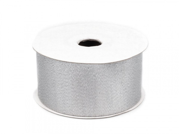 Vánoční řezaná stuha s lurexem šíře 50 mm