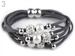 Náramek s korálky víceřadý