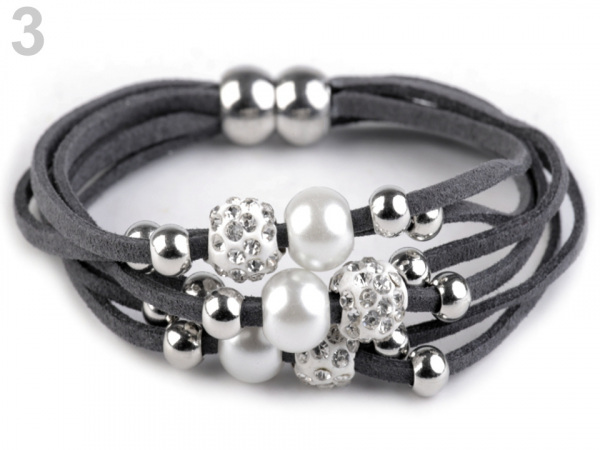 Náramek s korálky víceřadý