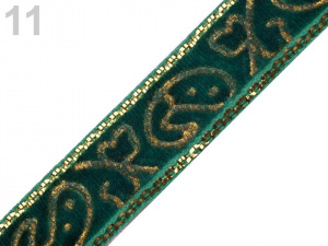 Sametová stuha šíře 10 mm s lurexem