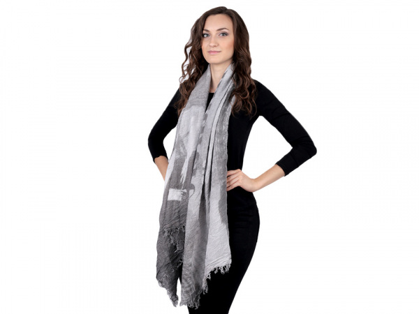 Mačkaná šála Paříž 85x170 cm