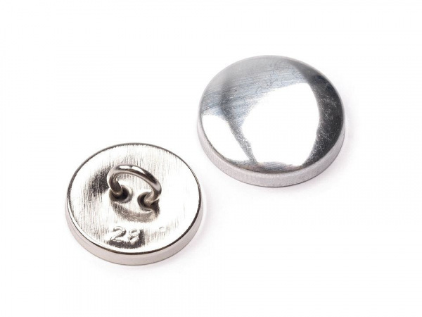 Knoflík na potahování celokovový velikost 28"