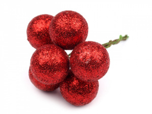 Dekorace bobule Ø20 mm s glitry