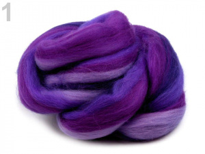 Melírované ovčí rouno 20 g česané