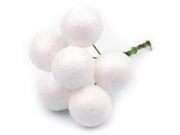 Dekorace bobule Ø20 mm s glitry