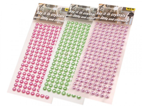 Samolepicí perly na lepicím proužku Ø6 mm