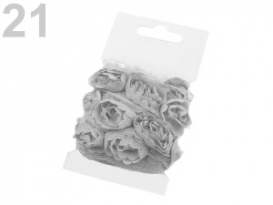 Prýmek na tylu šíře 20 mm s růžemi