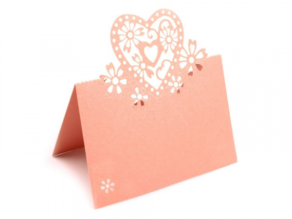 Jmenovka papírová srdce