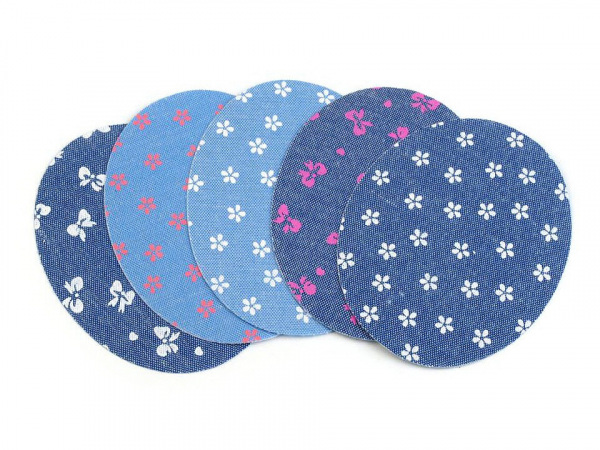 Nažehlovací záplaty riflové 6,8x8,5 cm