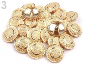 Kovový knoflík velikost 40" zlatá