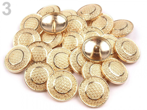 Kovový knoflík velikost 40" zlatá