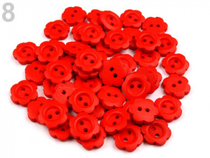 Dřevěný dekorační knoflík květ