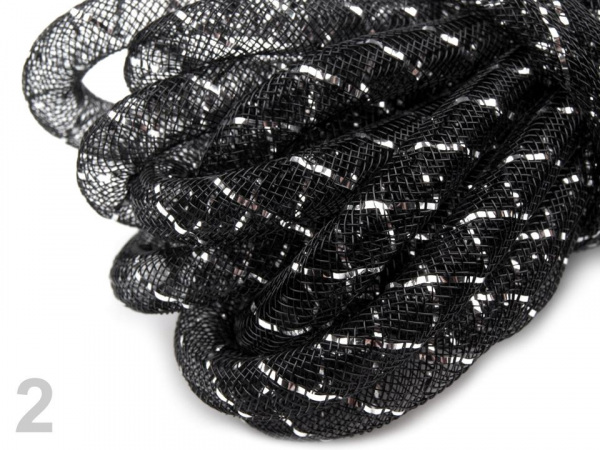 Dekorační dutinka k aranžování Ø8 mm s lurexem