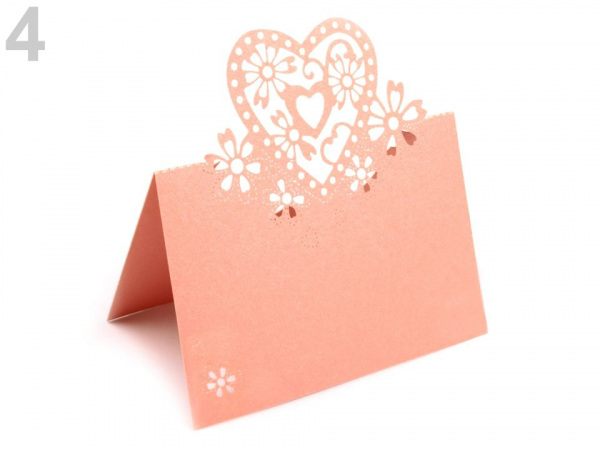 Jmenovka papírová srdce