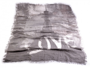 Mačkaná šála Paříž 85x170 cm