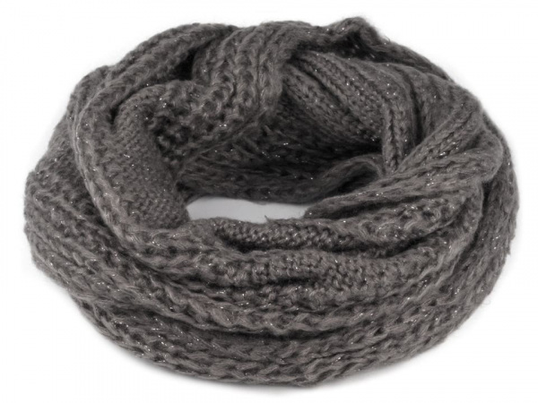 Pletený nákrčník s lurexem