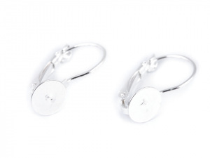 Náušnicové zapínání 20 mm uzavřené s miskou / ploškou