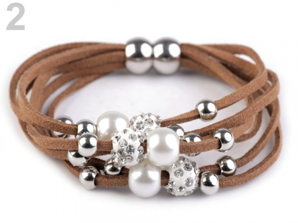 Náramek s korálky víceřadý